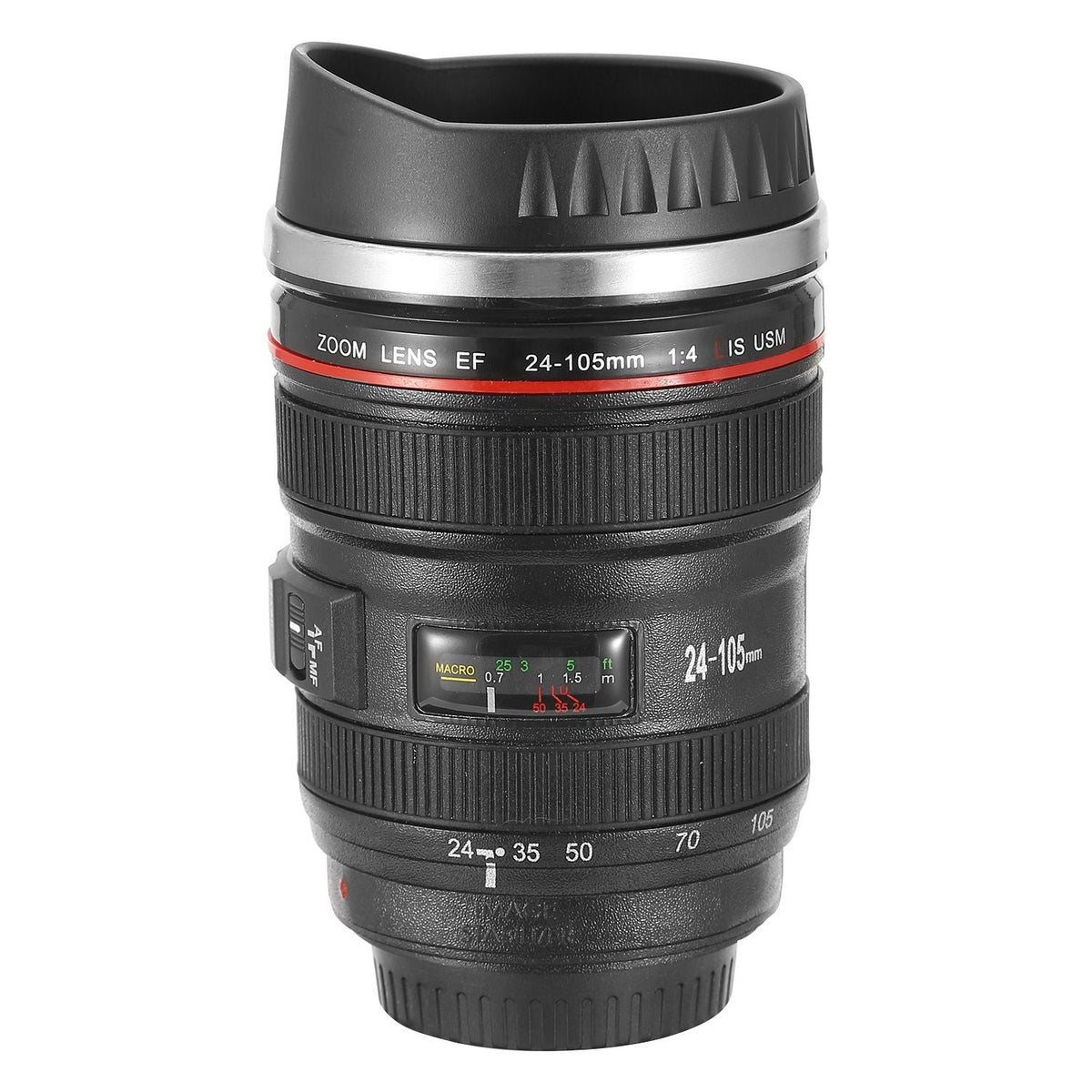 Camera Lens Coffee Mug Cup 13.6oz F ood-G rade Stainless Steel Travel Photography Insulated Mug for All Ages