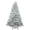 5ft Pvc Mixed Flocked Small XmasTree Pine Cone Hinged Automatic christmas Tree Artificial