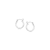 Sterling Silver Rhodium Plated Thin and Small Polished Hoop Earrings (2x10mm)