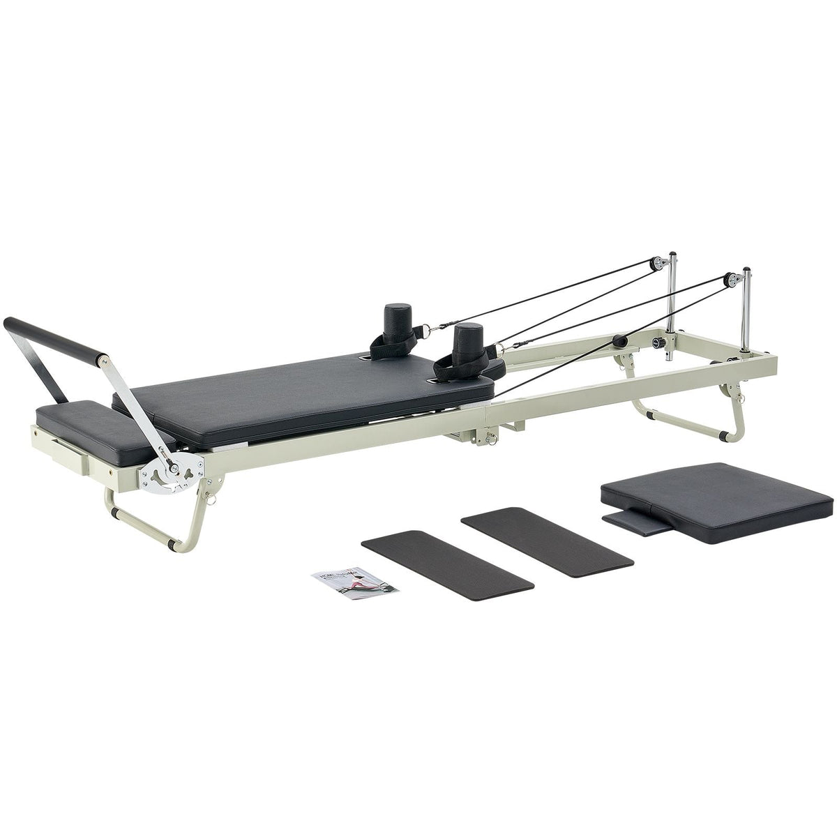 Foldable Pilates Reformer, Pilates Workout Machine for Home Gym Studio Use, Pilates Bed with Dual Resistance- Spring & Cord, Reformer Set for Advanced Users and Beginners, Up to 400 LBS