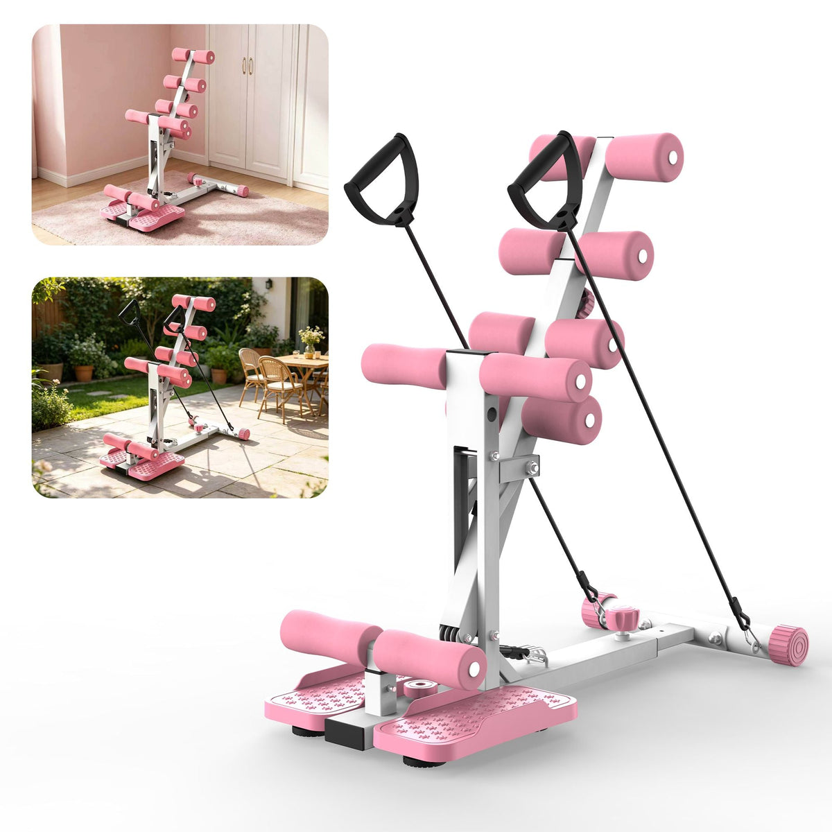Deep Squat Machine for Home-Glutes Trainer Machine with Resistance Bands Squat Assist Trainer for Core & Legs Workout Ideal for Home Gym, Apartment & Office
