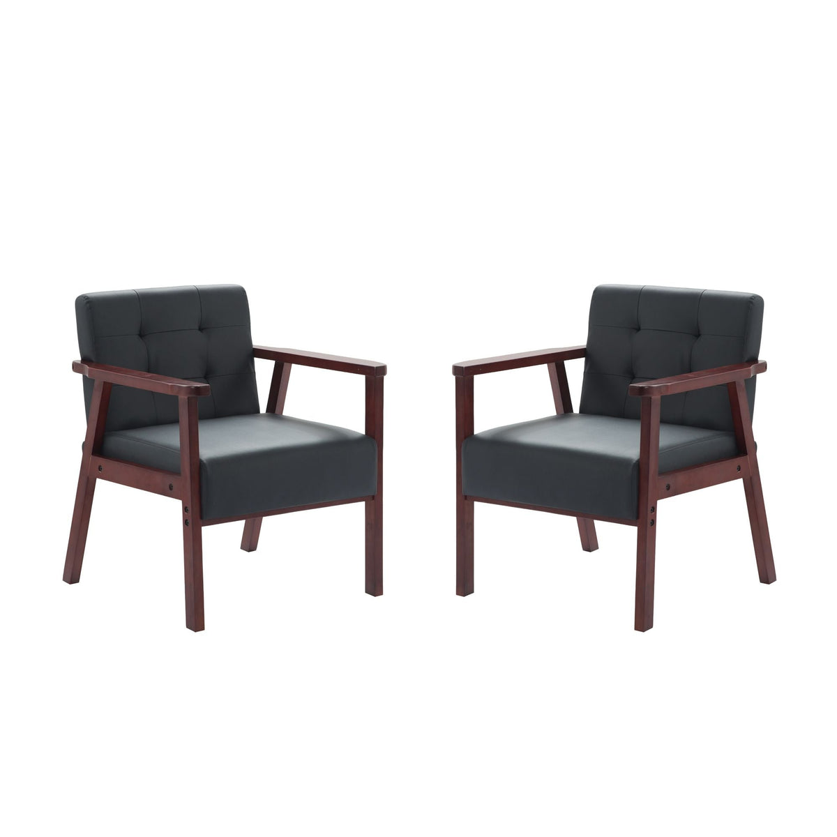 Wood Frame Accent Armchair