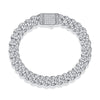 Light of Faith - A fashionable jewelry bracelet and bracelet for men, set with Moissanite S925 sterling silver and Platinum-plated diamond