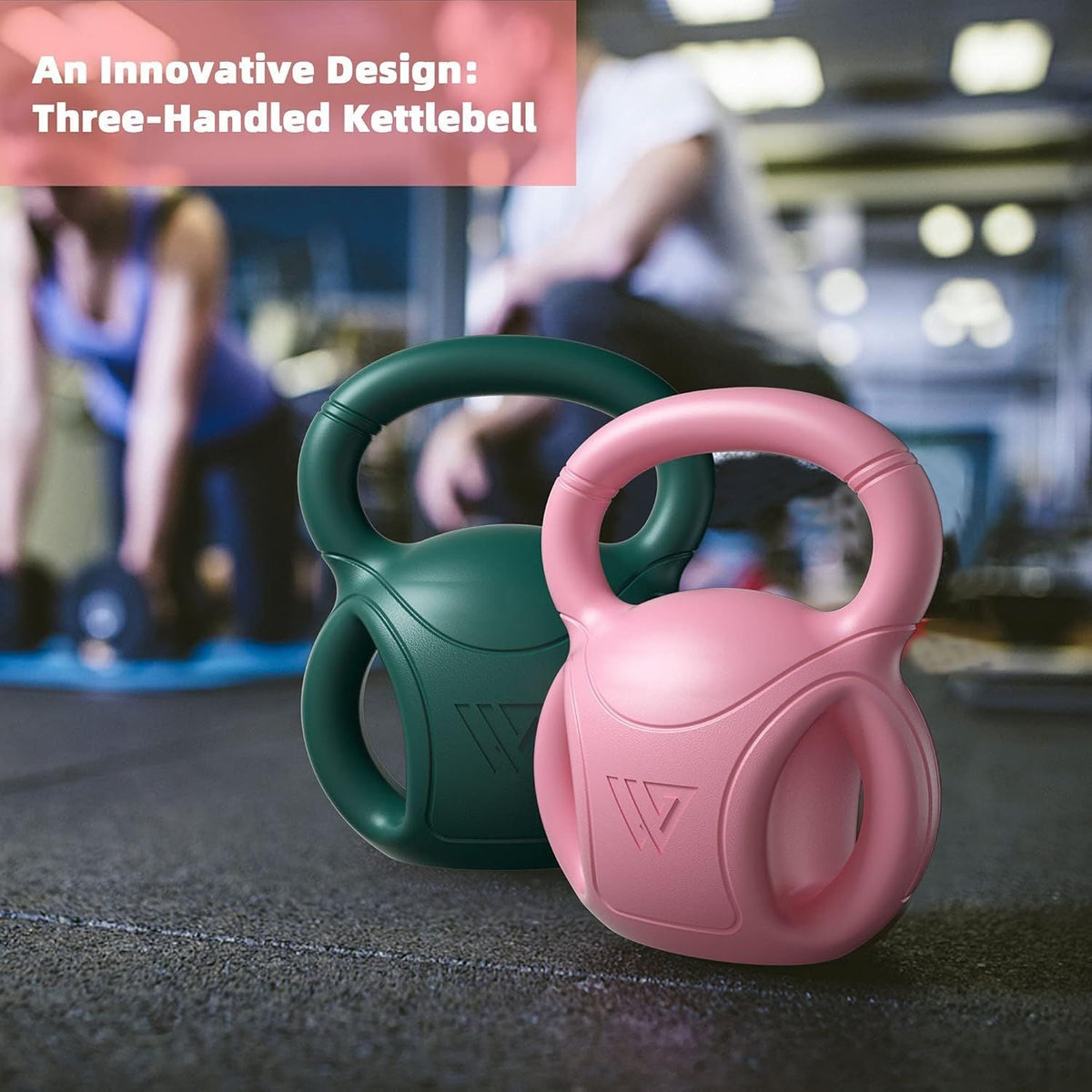 3 Handle Kettlebells Weight - Weight for Women Options 5, 10, 15 and 20 LB for Russian Twists AB Exercise, Weightlifting and Core Fitness Exercise Home Gym [Single in Sold]
