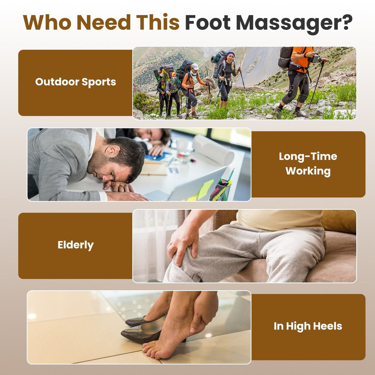 1Pc Rechargeable EMS Foot Massager for Neuropathy TENS Stimulator With 10Modes 50Intensities Remote Control For Muscle Relaxation Cramps Circulation Gift For Dad Mom