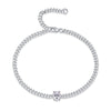 Breakthrough - A fashionable jewelry bracelet set with Moissanite S925 sterling silver and platinum-plated diamonds, a luxurious silver accessory