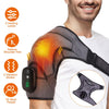 Cordless Shoulder Heating Pad Rechargeable Heated Shoulder Wrap Massager Shoulder Brace Supports with 3 Heating Levels 3 Vibration Modes for Left Right Shoulder