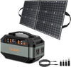 GOFORT 330W Portable Power Station;  299Wh Solar Generator Backup Power Compatible with 100W 18V Portable Solar Panel;  Foldable Solar Charger with USB;  18V D C;  QC 3.0 Output