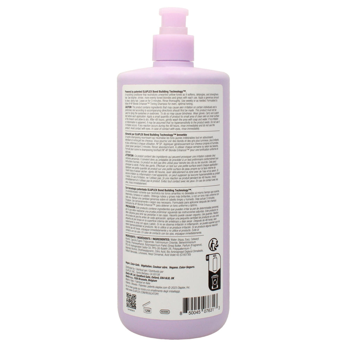 No 5P Blonde Enhacer Toning Conditioner by Olaplex for Unisex - 33.81 oz Conditioner