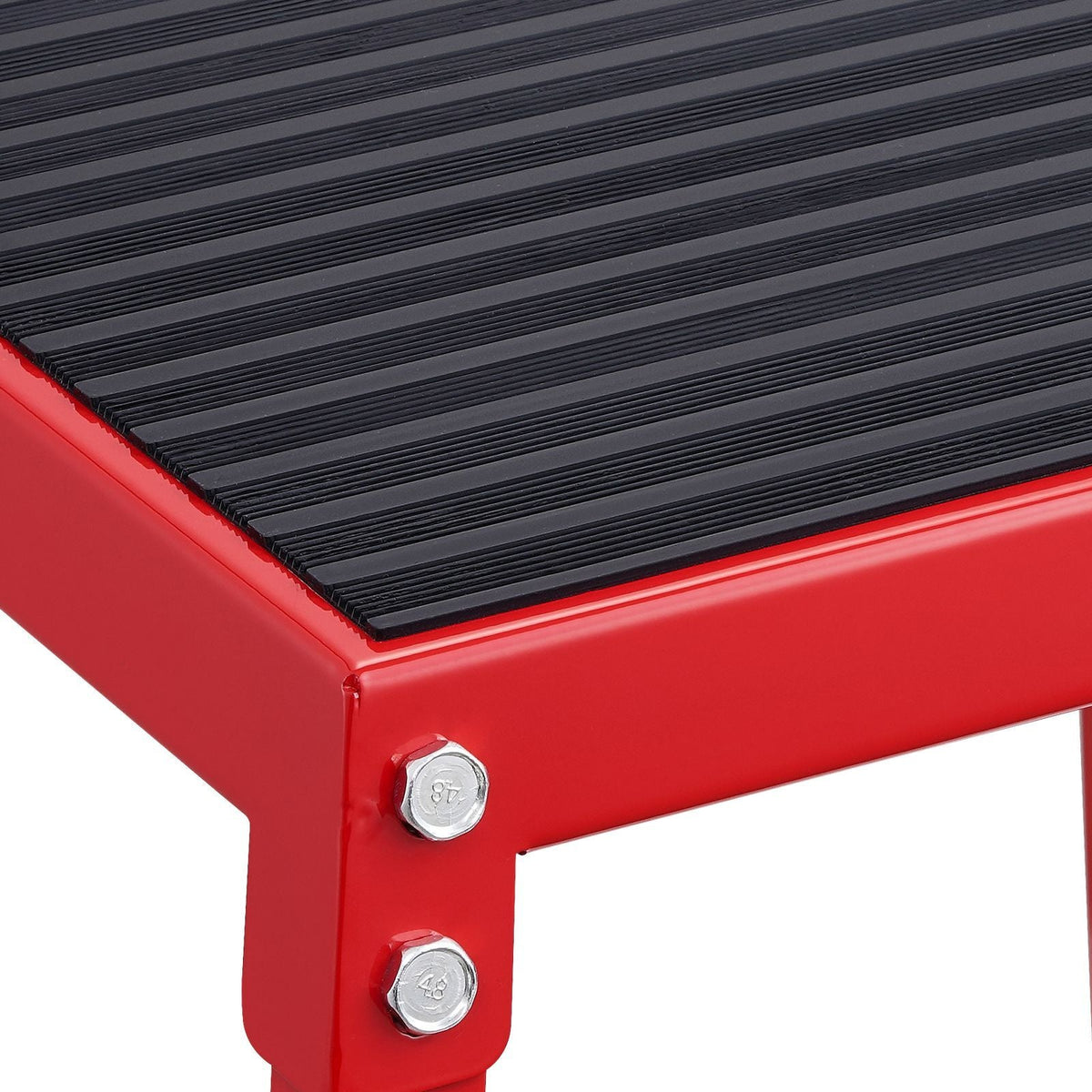 Plyometric Jump Box, 18 Inch Plyo Box, Steel Plyometric Platform and Jumping Agility Box, Anti-Slip Fitness Exercise Step Up Box for Home Gym Training, Conditioning Strength Training, Red