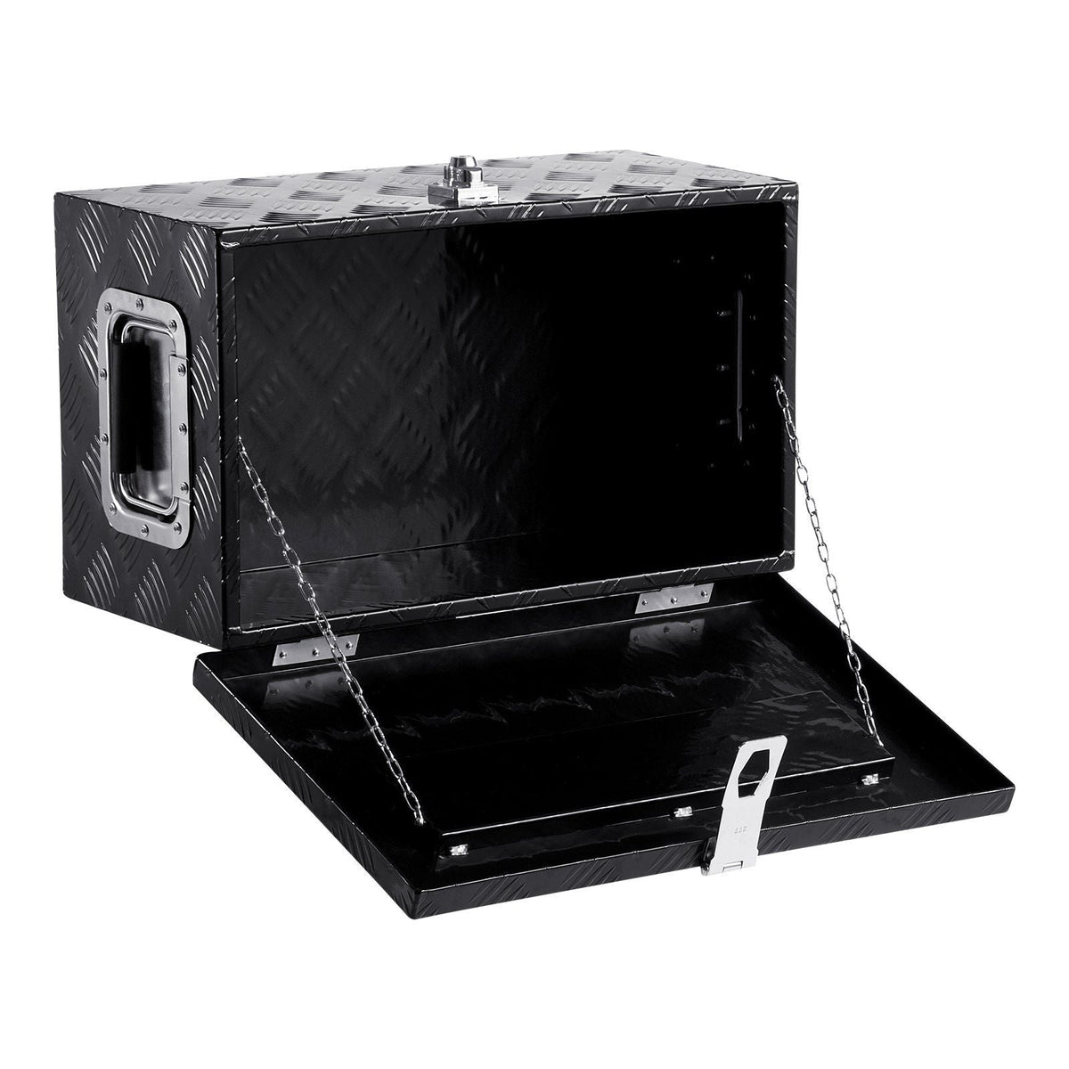 20"x12"x9.5" Heavy Duty Aluminum Truck Bed Tool Box for Pickup RV Black