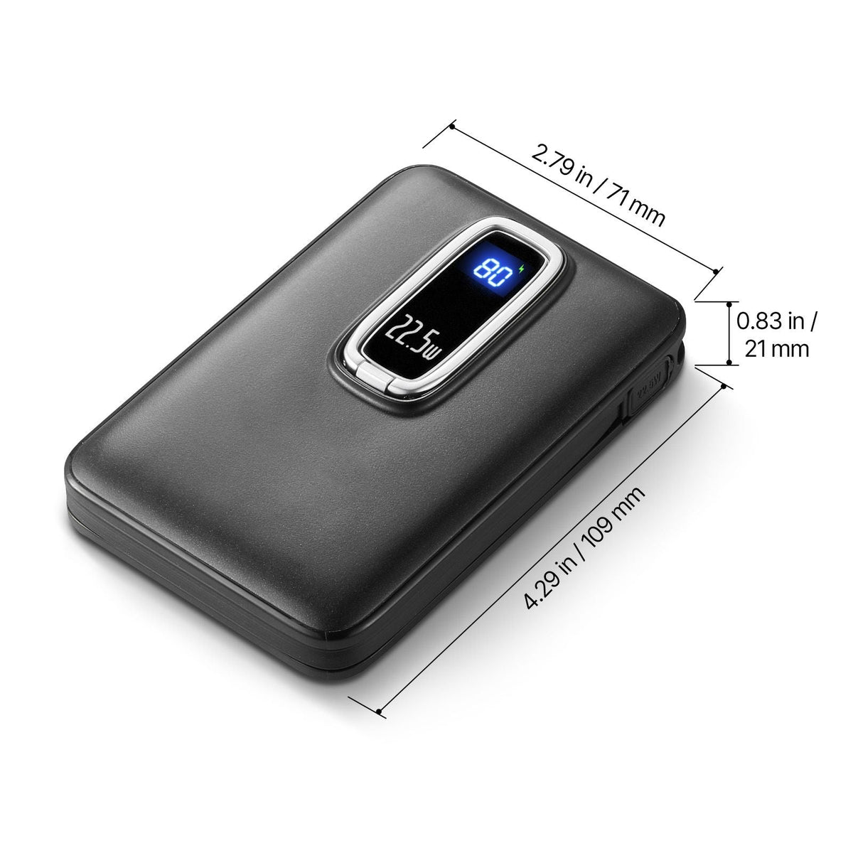 Magnetic Power Bank, 10000 mAh Battery Pack, Wireless MagSafe-Compatible Portable Charger, with Smart LED Display, Foldable Stand, Fast Charging for iPhone16/15/14/13/12 Series, Samsung, Huawei