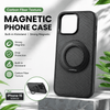 Magnetic Carbon Fiber Phone Case for iPhone 13 14 15 16 17 Series, Built-in Rotatable Kickstand Shockproof Protective Cover Compatible with MagSafe Wireless Charging