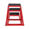 Plyometric Jump Boxes, 12/18/24 Inch Plyo Box, Platform and Jumping Agility Box, Anti-Slip Fitness Exercise Step Up Box Set for Home Gym Training, Conditioning Strength Training, Red