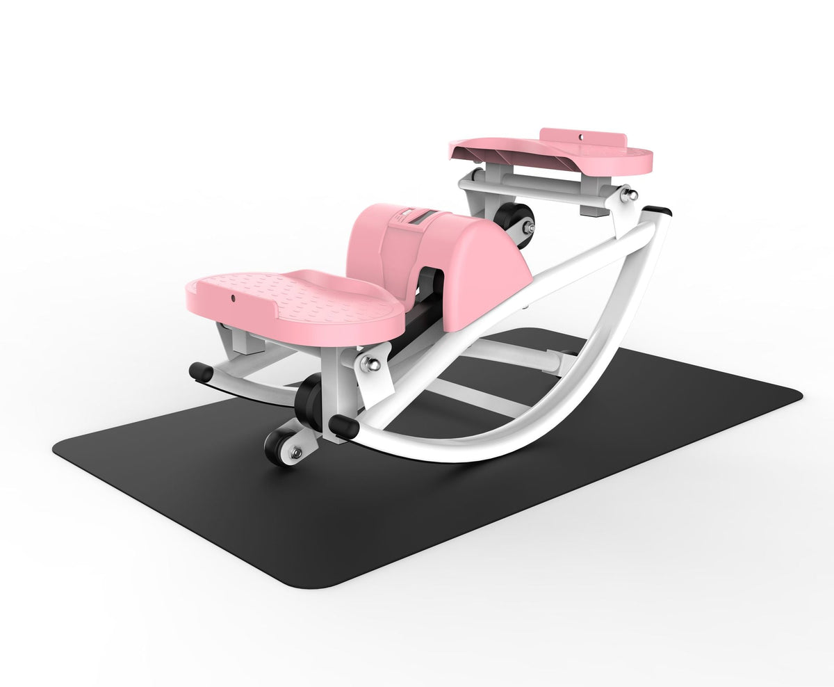 Lateral Stepper for Exercise-Rocking Stepper Machine with Resistance Bands & Anti-Slip Mat and LCD Monitor, Professional Stair Stepper for Home Workout