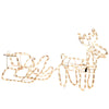 Outsunny LED Christmas Reindeer and Sleigh Decoration 35 Warm White Lights Steel Frame for Yard Indoor Outdoor