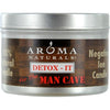 DETOX-IT AROMATHERAPY by ONE 2.5x1.75 inch SOY/BEESWAX BLEND AROMATHERAPY CANDLE FOR THE MAN CAVE. REBALANCE ROOM ODORS WITH NATURAL BEESWAX, SUNFLOWER, SOY & RICE BRAN WAX. BURNS APPROX. 15 HRS.