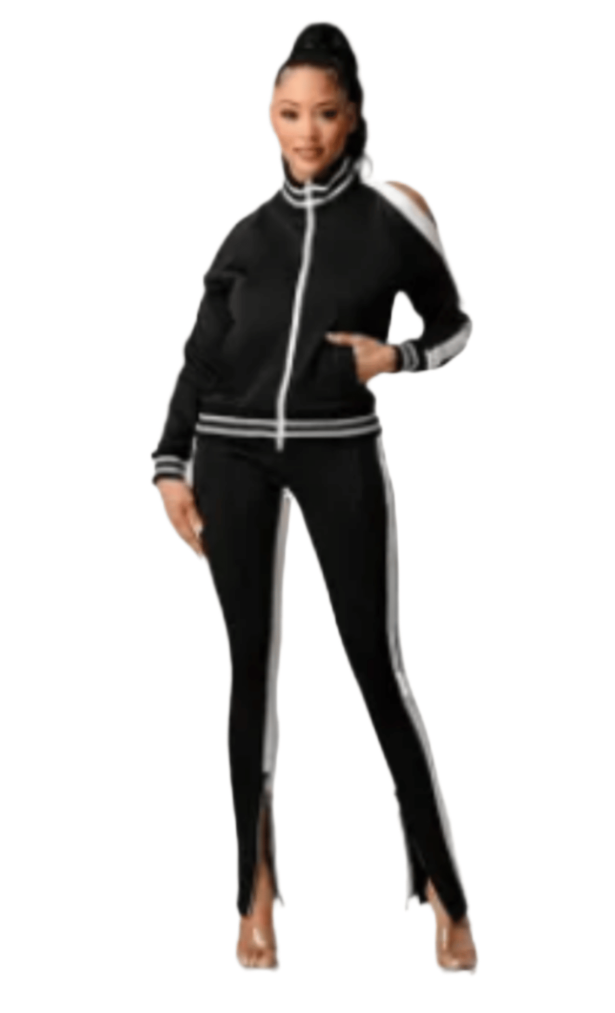 Set Tracksuit Zipper Top, Sport Suit, Loungewear Set, Matching Jogger set