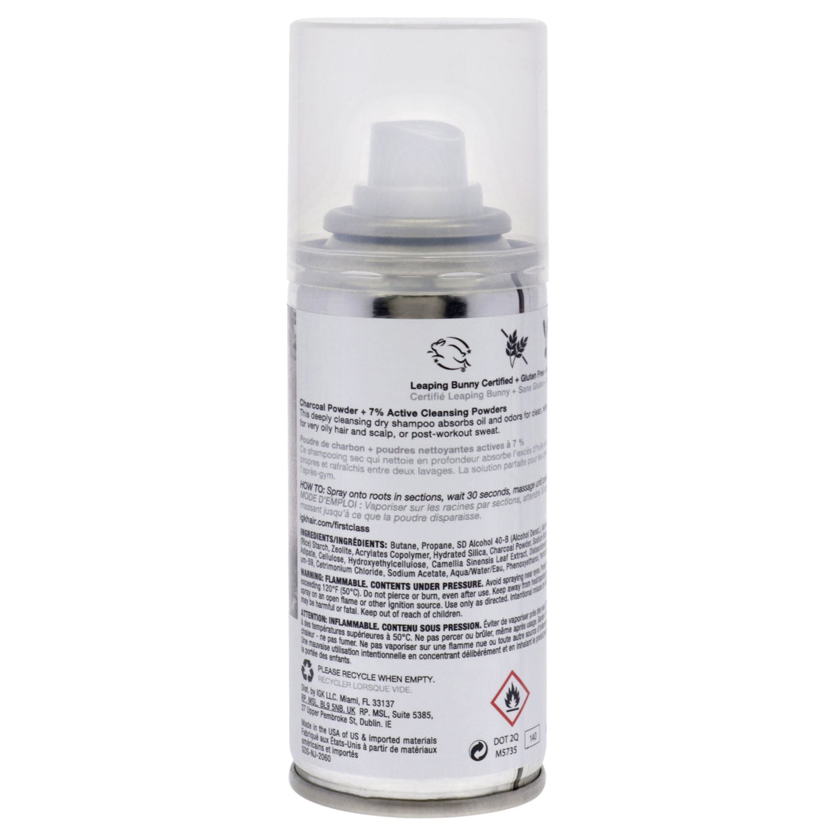 First Class Charcoal Detox Dry Shampoo by IGK for Unisex - 2 oz Dry Shampo