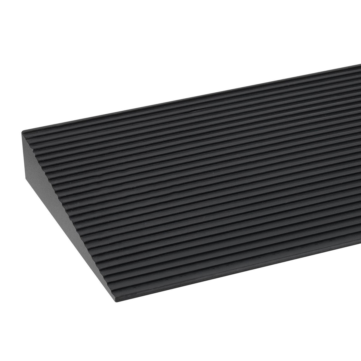 1.2" Rise Cuttable Threshold Ramp for Sweeping Robot, 35.4" Wide Natural Rubber Wheelchair Ramp, Non-Slip Solid Rubber Ramp with Double-Sided Tape for Doorways, Driveways, Bathroom, Smooth Tile
