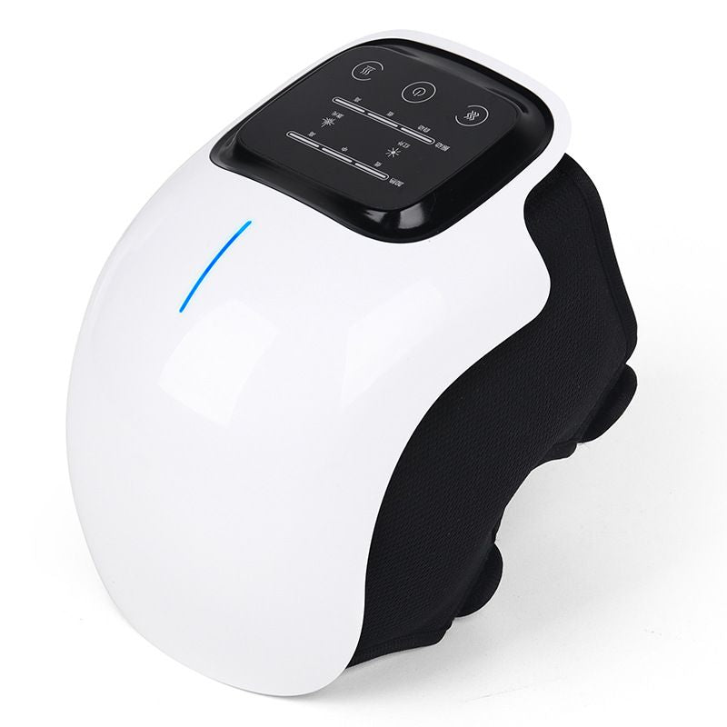 Smart Knee Massager - Wireless Electric Knee Massage Wrap with Pulse Technology, Heat Compress, 15 Intensity Levels & Adjustable Velcro Strap for Home, Office, Gym, Relaxation & Muscle Comfort