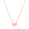 14k Rose Gold Polished Mini Heart Necklace