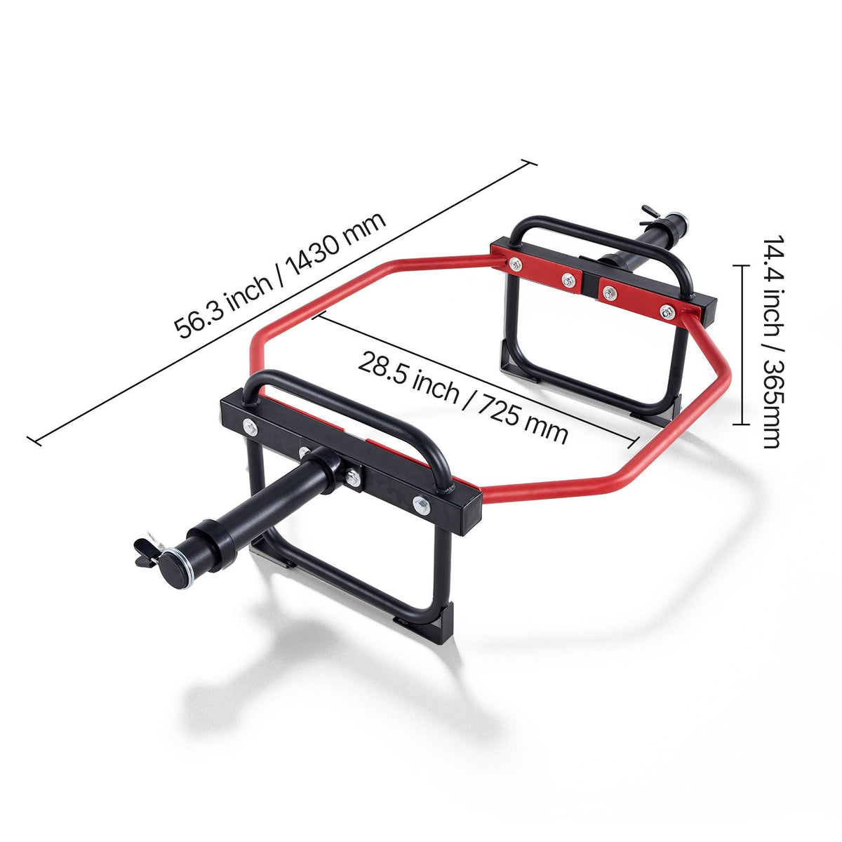Trap Bar Hex Bar, 2-Inch Hex Barbell, 500 LBS Capacity Shrug Bars, Weightlifting and Strength Training Equipment, Home Gym for Squats, Deadlifts, Shoulder Presses, Red