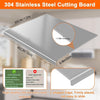 XXL 304 Stainless Steel Cutting Board  Anti-Slip & Mildew-Proof! No More Moldy Wooden Boards | Heavy-Duty & Food-Safe, Easy to Clean – Chop Meat, Knead Dough, Bake Prep All-in-One | Must-Have for Home