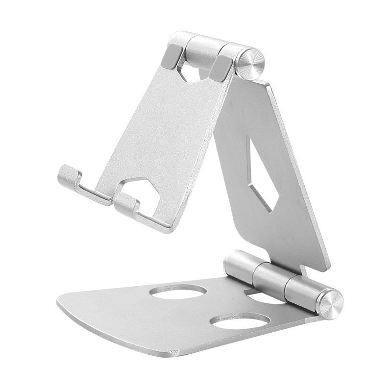 Aluminum Alloy Double Folding Mobile Phone Bracket Portable Mobile Phone Desktop Aluminum Alloy Stand for Live Streaming