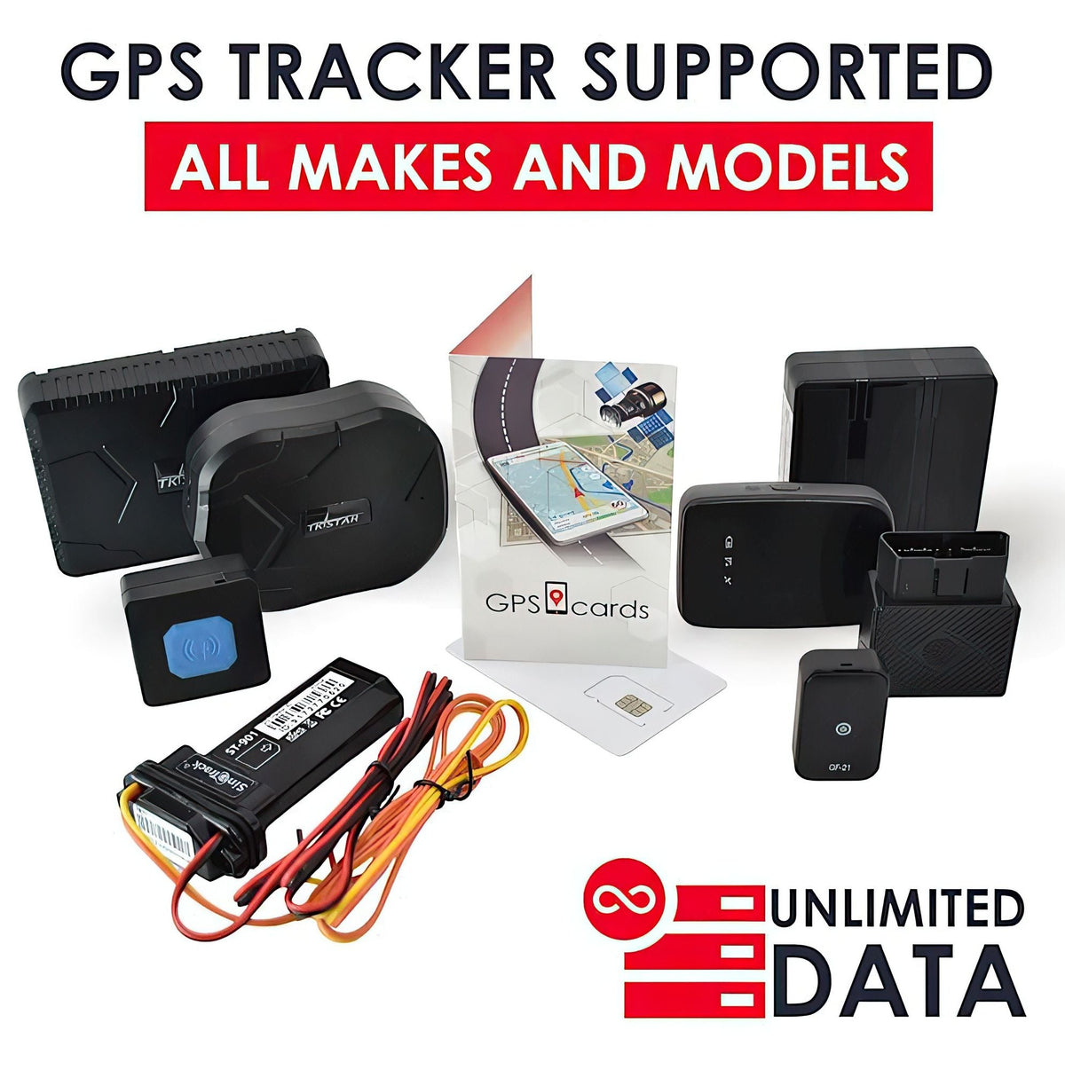 GPS SIM works for Coban GPS-408A/B with Portable Large Battery
