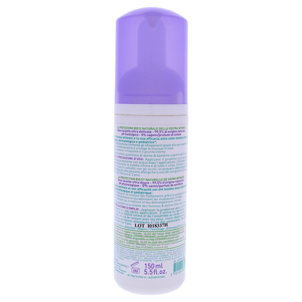 Intimate Hygiene Gentle Cleansing Foam by Puressentiel for Women - 5.5 oz Foam