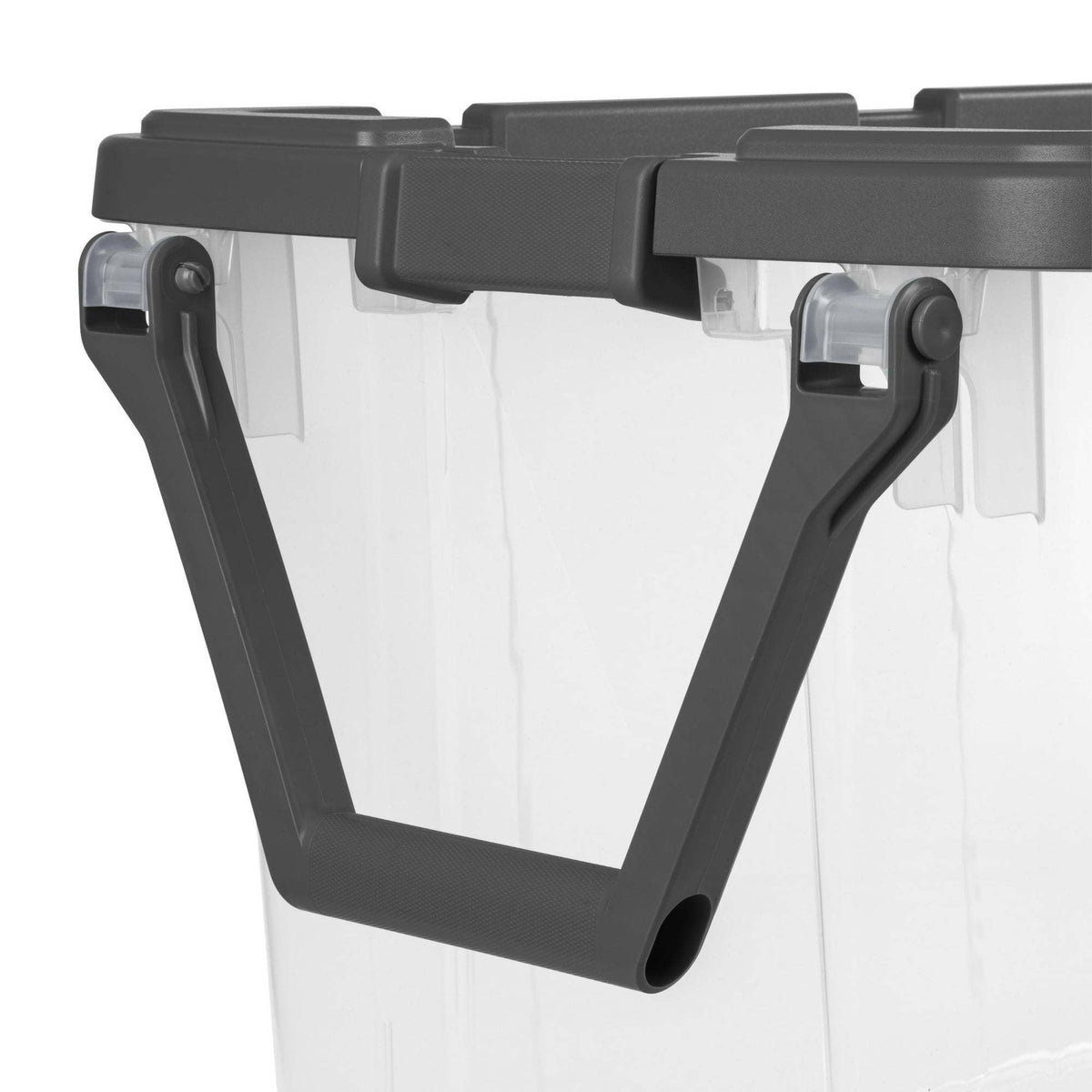 Extra Large Storage Bin, 160 Quart Wheeled Clear Plastic Storage Container with Handle, Gray, Pack of 2