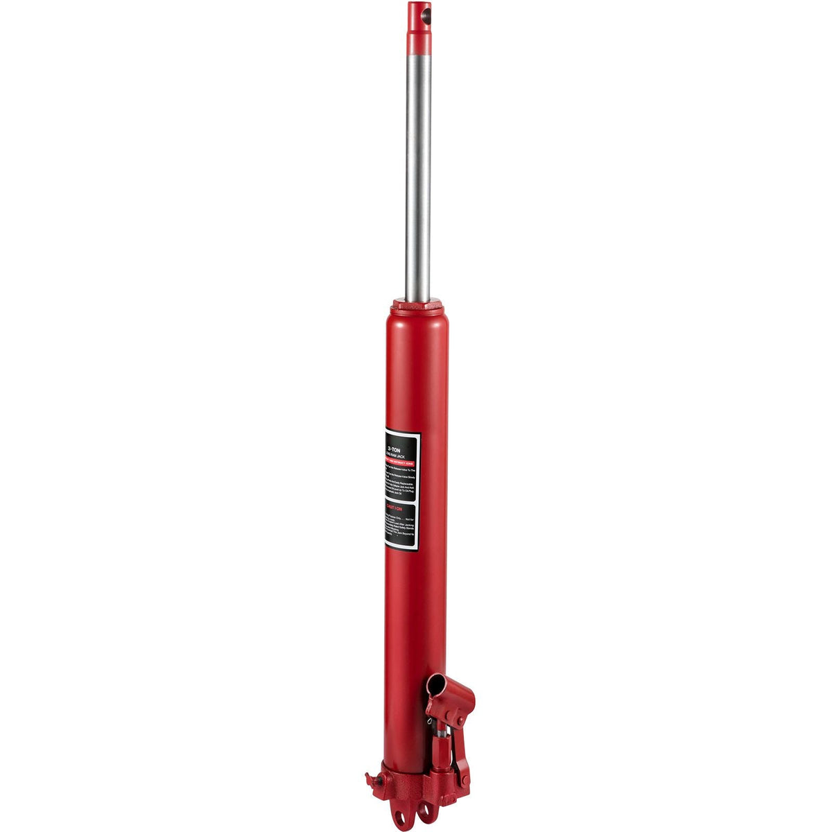 Hydraulic Long Ram Jack, 3 Tons/6600 lbs Capacity, with Single Piston Pump and Clevis Base, Manual Cherry Picker with Handle, for Garage/Shop Cranes, Engine Lift Hoist, Red