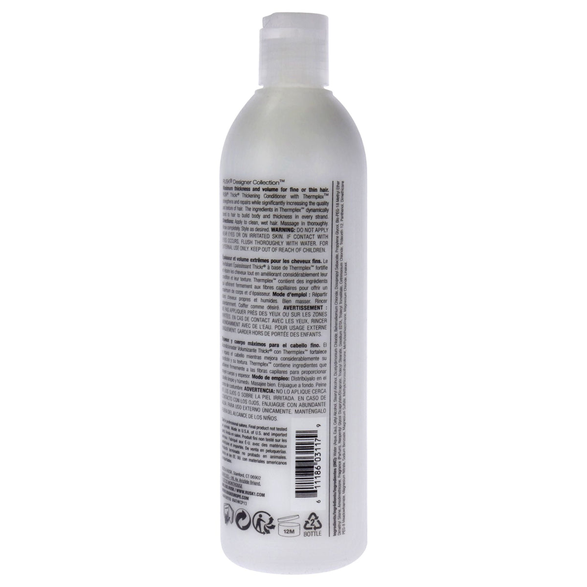 Thickr Thickening Conditioner by Rusk for Unisex - 13.5 oz Conditioner