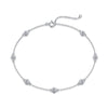 Dynamic Bubble - A fashionable jewelry bracelet and bangle set with Moissanite S925 sterling silver and Platinum-plated diamond