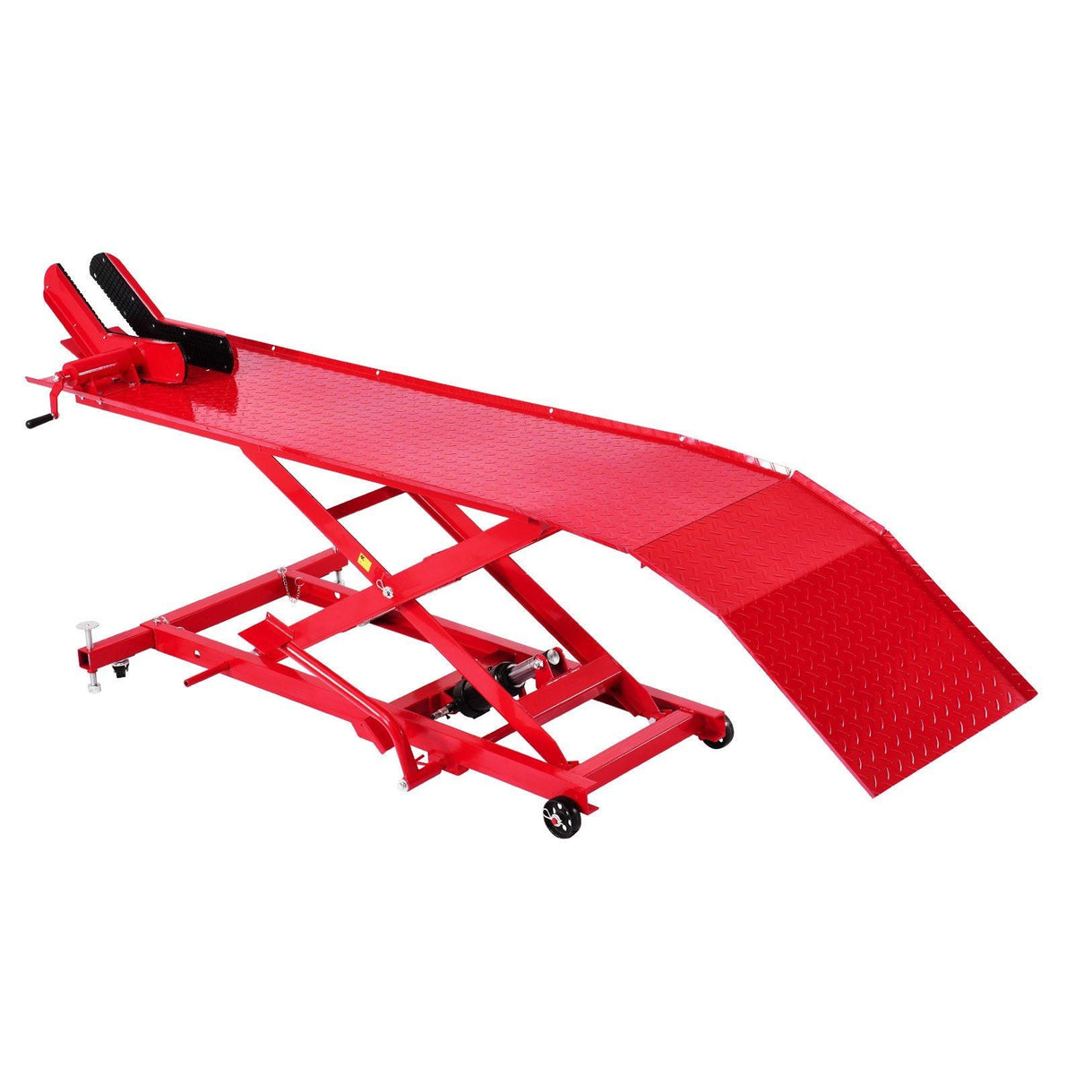 Motorcycle Lift Table, 1000lbs Weight Capacity, 360° Flexible Moving Motorcycle Jack Stand, 8.6-31 in Height Range, Heavy Duty Bike Repair Stand with Security Lock for ATVs, Dirt Bike