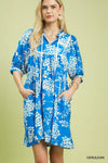 Umgee Floral Babydoll Dress with Pockets