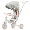 7 in 1 Baby Tricycle, Foldable Toddler Tricycle with Removable and Adjustable Parent Handle, Toddler Push Bike with Removable Pedal, Canopy, and Guardrail, Tricycle for 12-72 Months, blue