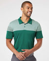 Adidas Heather 3-Stripes Block Sport Shirt L Collegiate Green