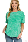 Zenana Halo Washed Relaxed Fit Tee