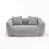 Cozy Beanbag Chair with High Resilience Foam Core for Two - Grey Chenille, 66x35x25 inches
