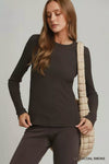 Umgee Brushed Rib Long Sleeve Top