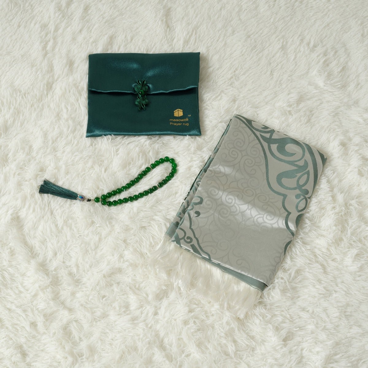 Eco-Friendly elegant Prayer Mat & Tasbeeh sets(MR066)