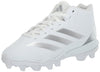 adidas Adizero Impact.2 Spark Molded Football Sneaker White/Silver Metallic/White 6 US Unisex Big Kid