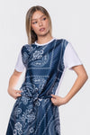 Edie Top (White/Navy Pattern)