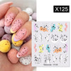 Egg Shell French Lines Water Decals Sticker Geometric Flowers Leaves Bubble Design Slider For Manicuring Nail Art Manicure Lips Nail Art Decorations Slider Nail Art Stickers Decals Nail Art Supplies Valentines Day 3D Self-Adhesive Nail Decorations