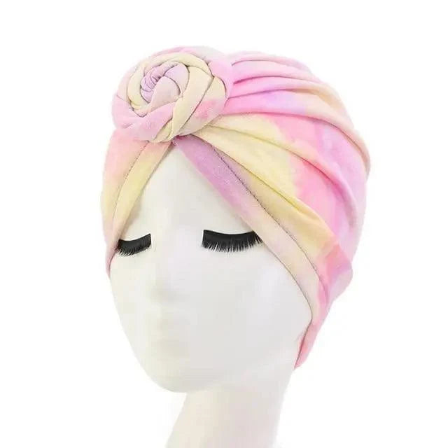 Elegance Mommy And Kids Turban Hat Cap With Big Bow Soft Cute Knot Nursery Beanie Knotted Headban