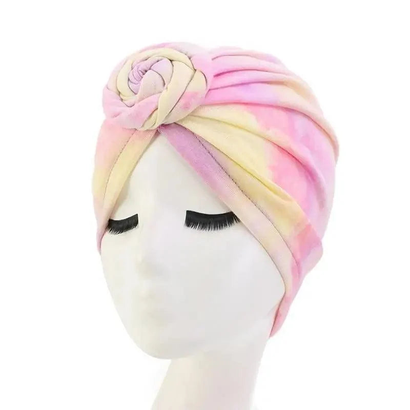 Elegance Mommy And Kids Turban Hat Cap With Big Bow Soft Cute Knot Nursery Beanie Knotted Headban