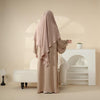 Elegant 2-Piece Crepe Abaya & Khimar Set (MK008)