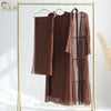 Elegant Chiffon Wrinkle Abaya | Three-Piece Set Modest Muslim Chiffon Abaya (MOA155)